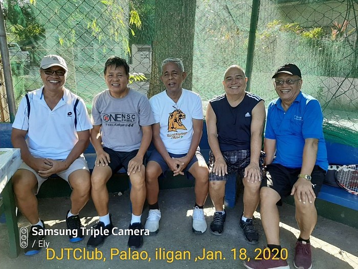 ... tennis days with NSC colleagues (L-R) caloy, bobby, Ely,popong, ?