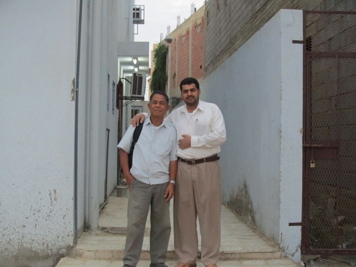 With engr. Mahmoud (Palestinian), jizan, Saudi Arabia, jan. 19, 2011