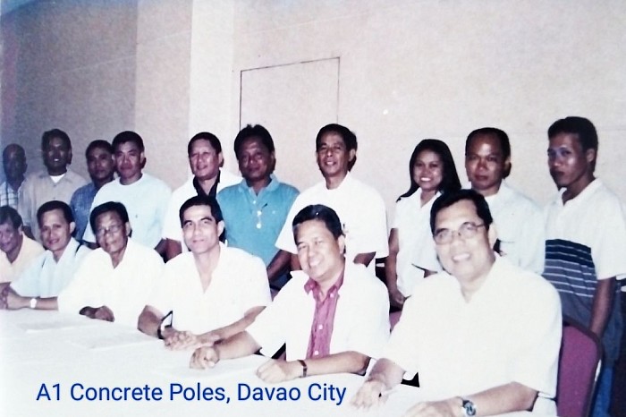 2002-2004, my days with A1 Concrete Poles in Davao, photo Collective bargaining agreement signing. Mgt. Present, Aboitiz, mozar, Aldemita, Eslao, Murillo, HR mgr.