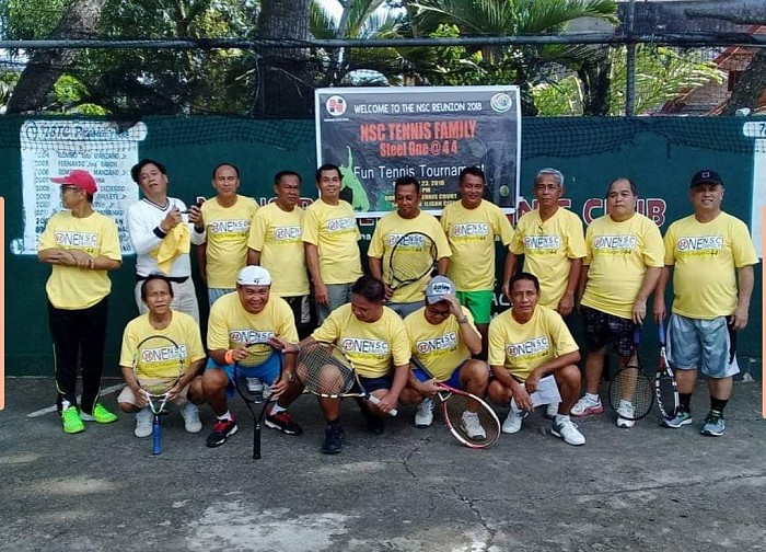 NSC tennisters @ Dona juana tennis club, palao, iligan during the NSC reunion in 2018.